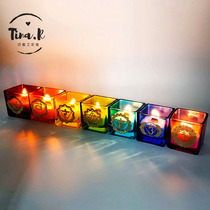 Time House seven-color candles adjust balance aromatherapy bedroom atmosphere colored candles