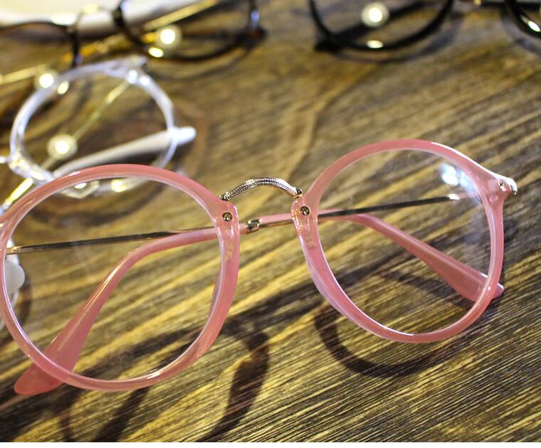 Hàn Quốc ulzzang retro kim loại đơn giản Nhật Bản mềm mại em gái kính gọng tròn gọng kính đôi nữ khung kính mắt anna