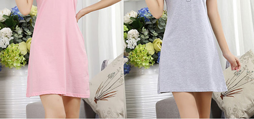 Với áo ngực nữ váy ngủ mùa hè không tay không có áo ngực không có vòng thép dịch vụ tại nhà Slim đồ ngủ cotton kích thước lớn đầm nữ đẹp