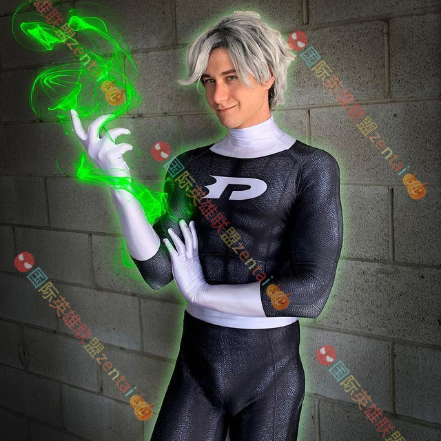 Halloween adult anime Danny Phantom Cosplay Concord Role Play Zentai Clothes