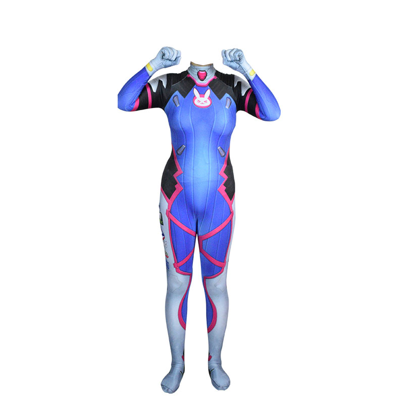 D VA female Overwatch one-piece tights Zentai Lycra elastic digital printing dva suit
