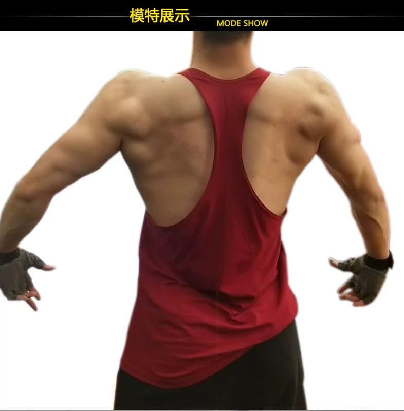 Mới tập thể dục vest nam cơ bắp lỏng lẻo đào tạo sling chuyên nghiệp cơ thể thể thao thoáng khí cotton căng áo gym