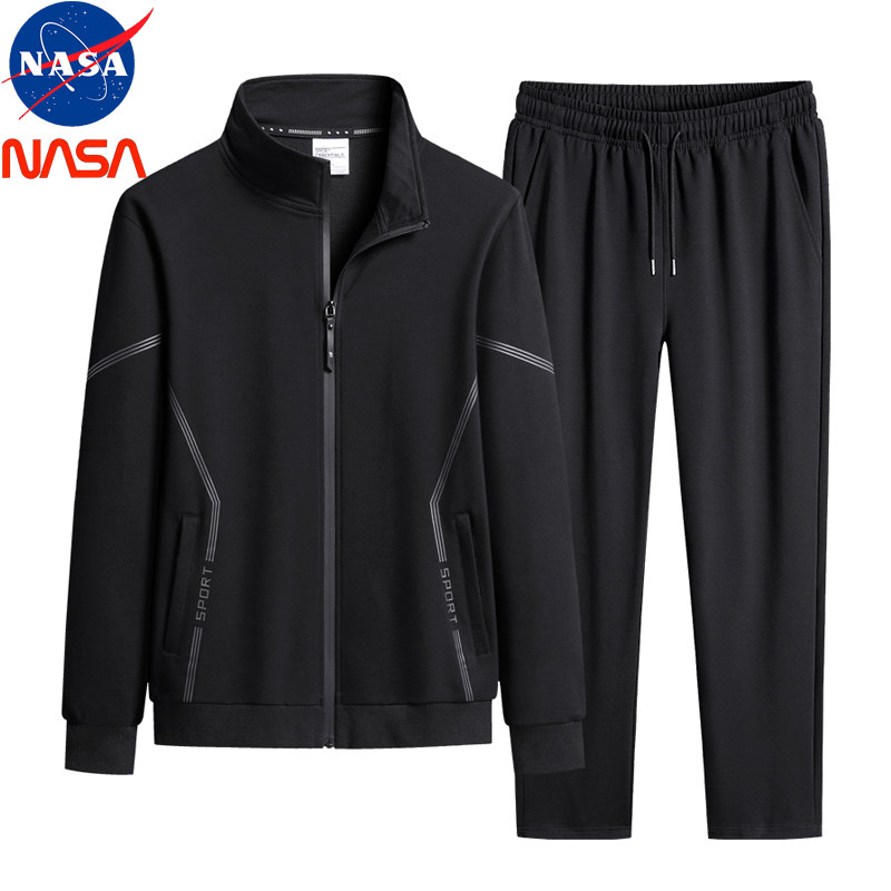 Осенний повседневный спортивный костюм из хлопка NASA joint для мужчин Изображение 1