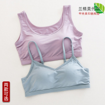 Modale bra thin section Summer without steel ring Breasted Cups Integrated Vest Style Teenage Sport Running Underwear Wrap Breast