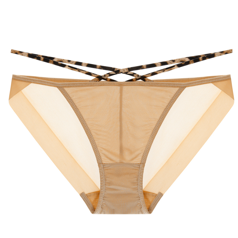 Korea ULLALA lady panties, cotton pure triangle pants sexy low waist indentation low crotch double cotton safety pants