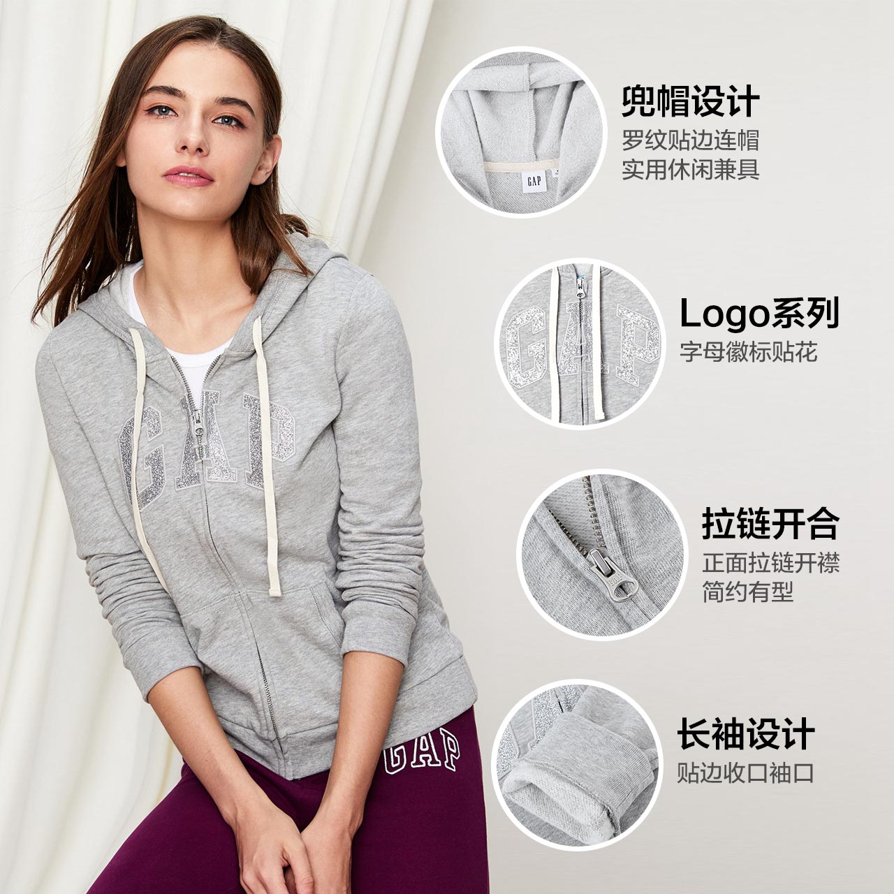 Sweatshirt femme - Ref 3217585 Image 4