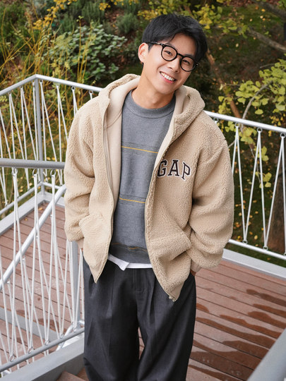 Gap Herren- und Damen-Kapuzenpullover 2025 Frühling und Herbst mit Sherpa-Reißverschluss und Logo-Imitation 786507