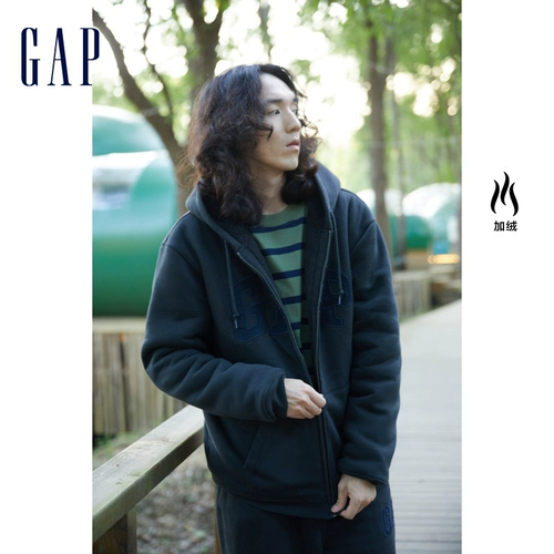 Gap, зимняя бархатная толстовка с капюшоном подходит для мужчин и женщин, утепленная толстовка, пижама, с печатью вашего логотипа