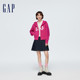 Gap Women's 2024 Spring New LOGO French Hoop Weave Soft Sweatshirt Western Pink Hoodie 402167