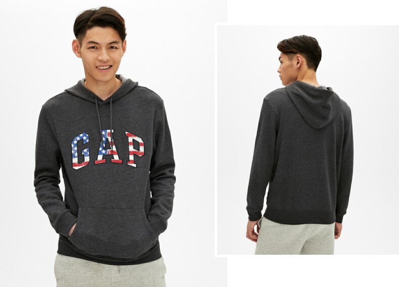 Gap 男士 美式休闲连帽卫衣 抓绒内里 图2