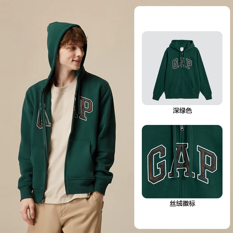 Gap, осенний бархатный спортивный свитшот для мужчин и женщин, одежда для пары, худи