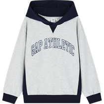 Gap boys 2024 spring new style logo contrasting color stitching hooded sweatshirt pullover top 890370