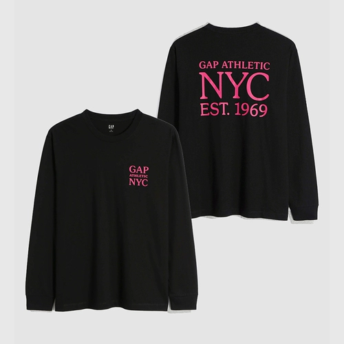 Gap, хлопковый зимний ретро лонгслив, с печатью вашего логотипа