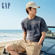 Gap Men's 2024 Summer New Cotton Heavy Drawstring Elastic Shorts Versatile Multicolor Casual Pants 464954