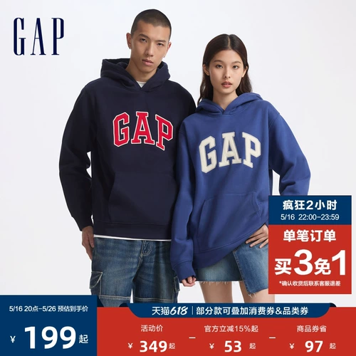 Gap, бархатный лонгслив подходит для мужчин и женщин, толстовка с капюшоном, осенний, с печатью вашего логотипа