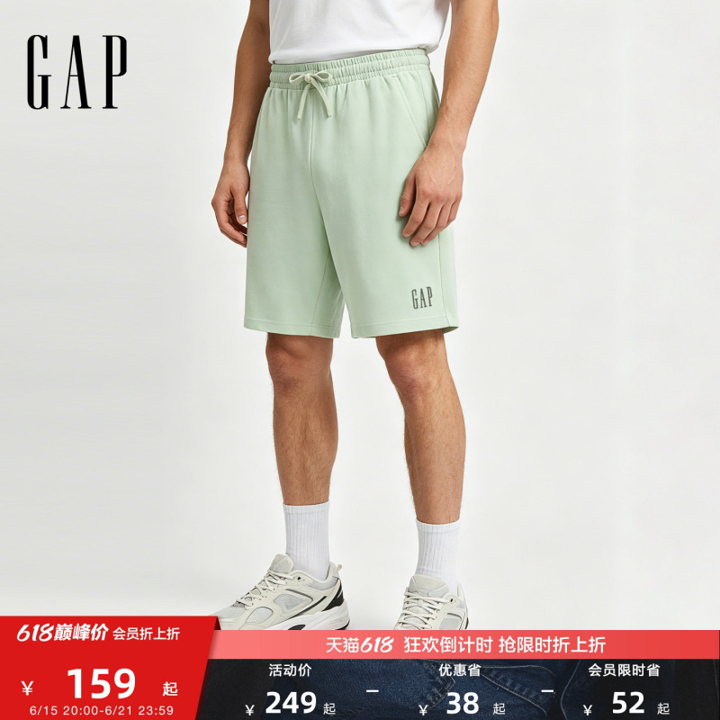 [Cheng Yi Endorsement] Gap Men's 2026 Summer Logo Embroidered Elastic Waist Loose Casual Shorts 854268