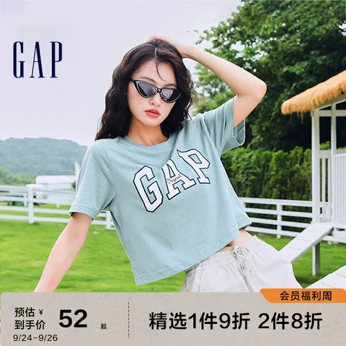 Gap Хлопковая футболка с коротким рукавом, с печатью вашего логотипа