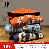 Мужская и женская одежда Gap, новинка осени 2025, контрастный вышитый логотип, флисовый повседневный свитер с капюшоном на молнии 786803