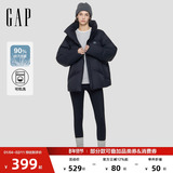 Весенне-осенняя новинка 2025 года от Gap для женщин, свободный пуховик с увеличенным воротником-стойкой и принтом логотипа, универсальная куртка 793732