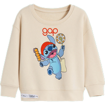 (Stitch co-branded) Gap boys and girls 2024 spring new style round neck sports sweatshirt 847357