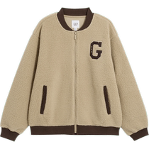 (Same style as Ouyang Nana) Gap mens and womens autumn and winter imitation lamb velvet soft sweatshirt couples jacket 841338
