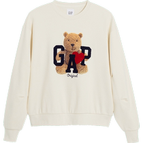 (Same style as Ouyang Nana) Gap womens spring LOGO loose sweatshirt high-end parent-child top 891164