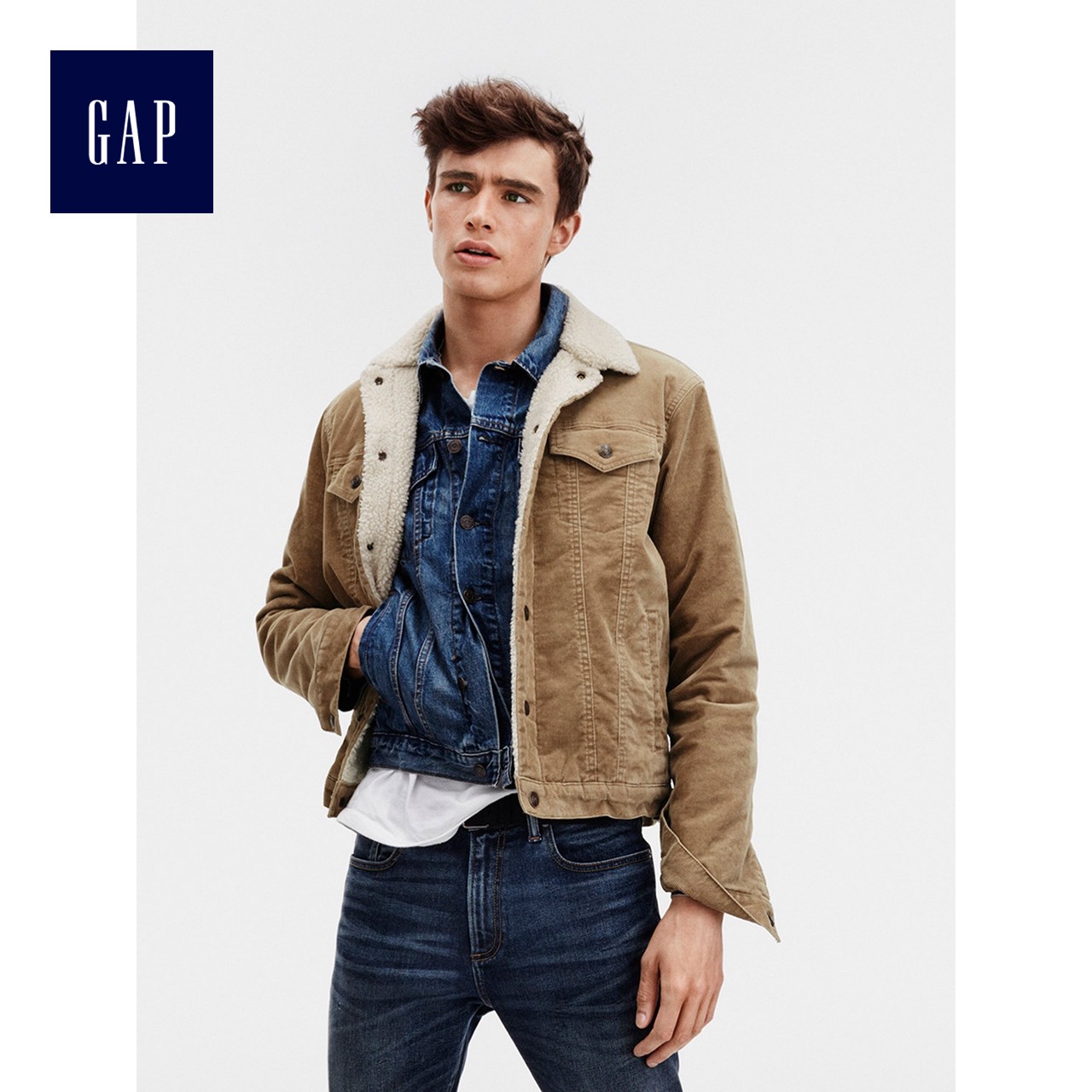 gap mens sherpa jacket