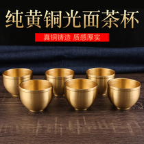 Chinese style pure brass tea cup creative treasure jar millet jar tea set study table top decoration tea cup