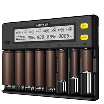 MIBOXER C4 C8 charger 3 7V battery 18650 universal AA battery charger quick charge 26650