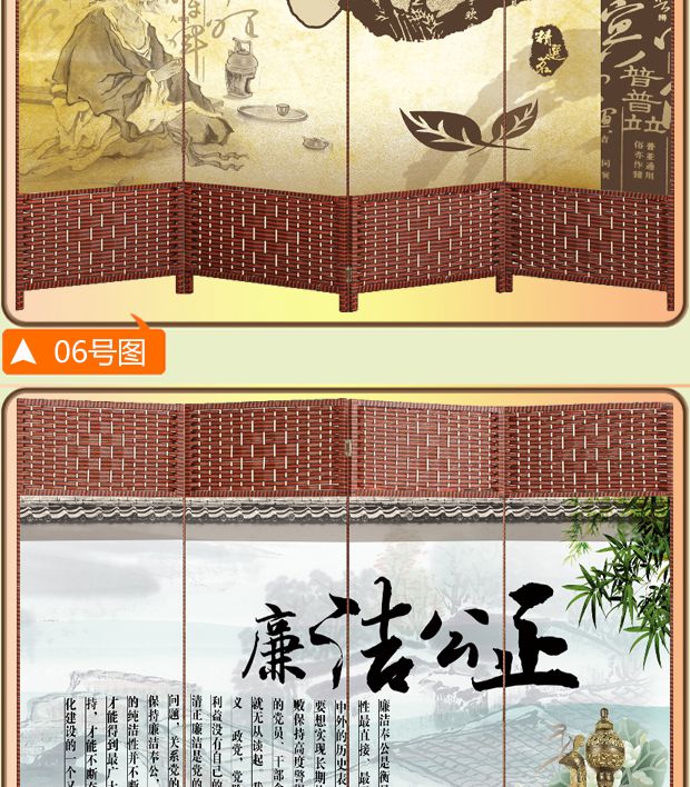 Trung Quốc cổ màn hình gấp màn hình vách ngăn không gian phòng khách di chuyển đơn giản gỗ rắn gấp đôi vải căng - Màn hình / Cửa sổ bình phong vải