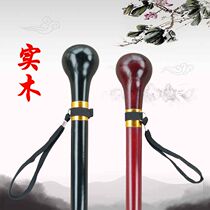 Round head crutches solid wood civilized canes elderly walking sticks elderly walking wooden crutches