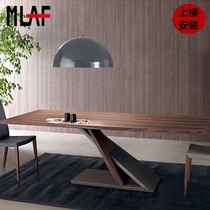 Nordic solid wood conference table modern simple industrial style desk loft designer creative table desk