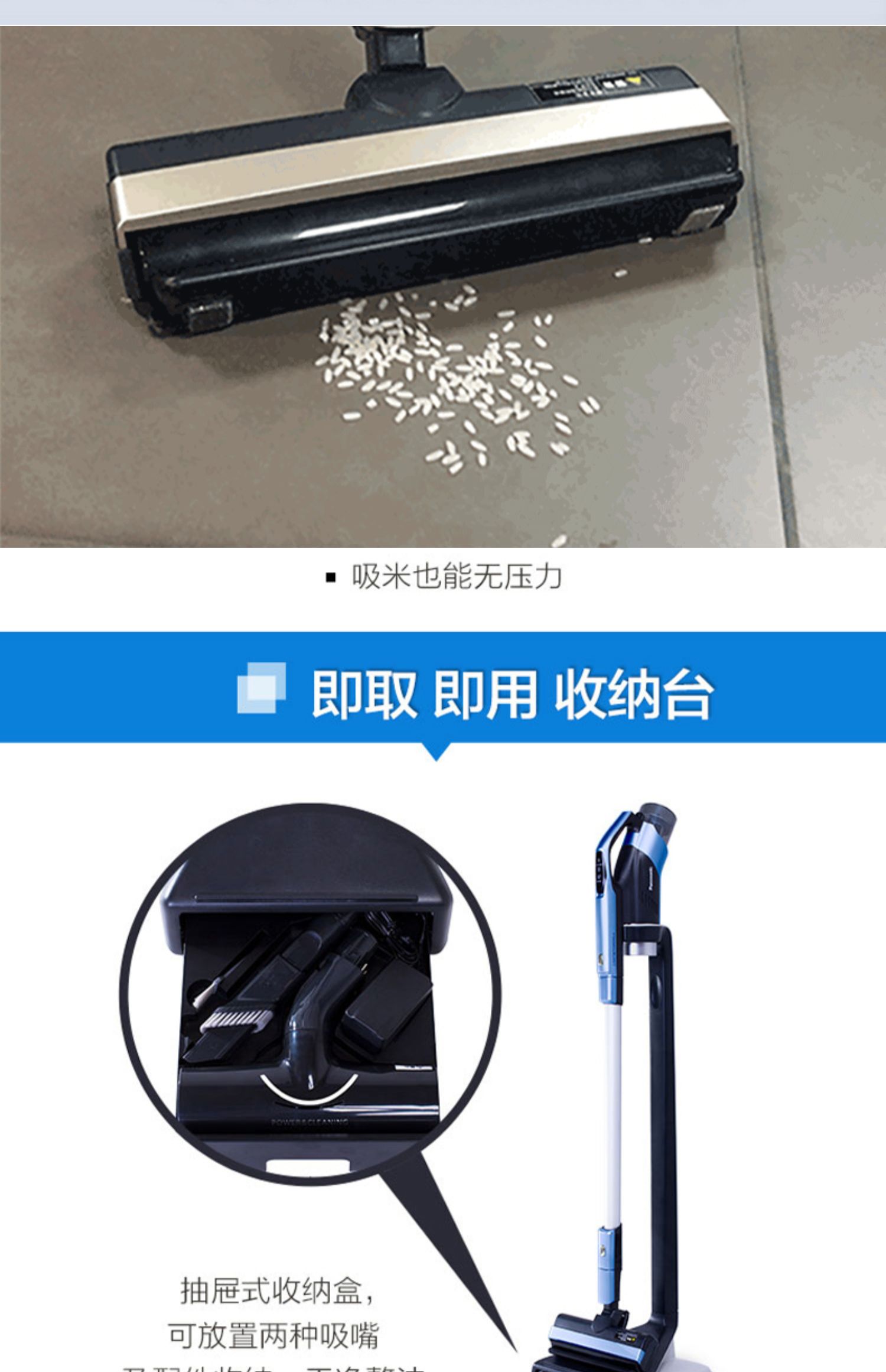 robot hút bụi lau nhà loại nào tốt Máy hút bụi gia đình Panasonic hút không dây lớn cầm tay Máy hút bụi nhỏ gọn nhẹ 6DC77 - Máy hút bụi mua robot hút bụi