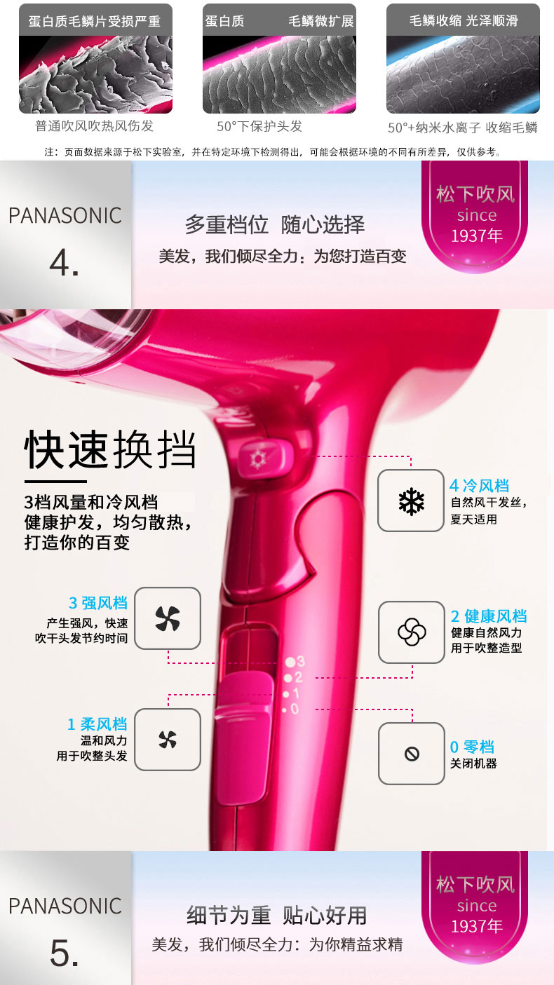 松下 NA10 纳米水离子吹风机 图7