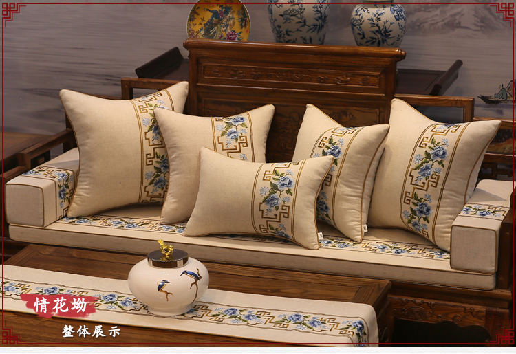 Đệm sofa gỗ gụ Trung Quốc xốp chống trượt đệm đệm gối đệm gỗ rắn sofa đệm Rohan nệm đệm lót ngồi