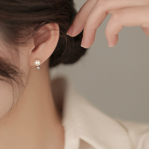 Серьги из жемчуга, серебро 999 пробы, изысканный стиль