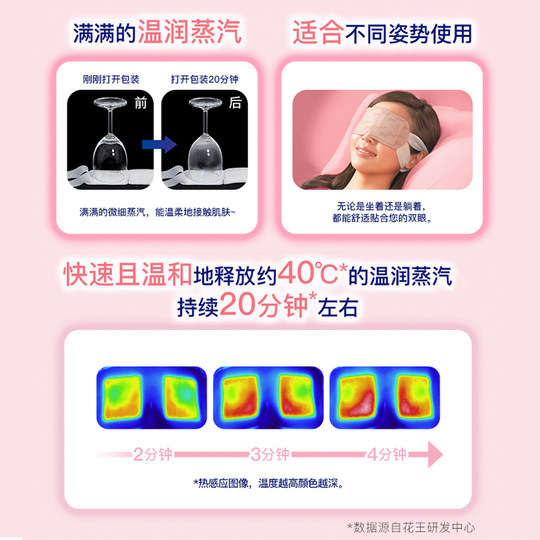 Japan's Kao steam eye mask hot compress fever relieves eye fatigue eye protection eye shading to help sleep fever eye patch