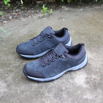 Original single foreign trade broken code cow goods leather waterproof outdoor hiking shoes light shock absorption wear-resistant hiking travel mens and womens shoes