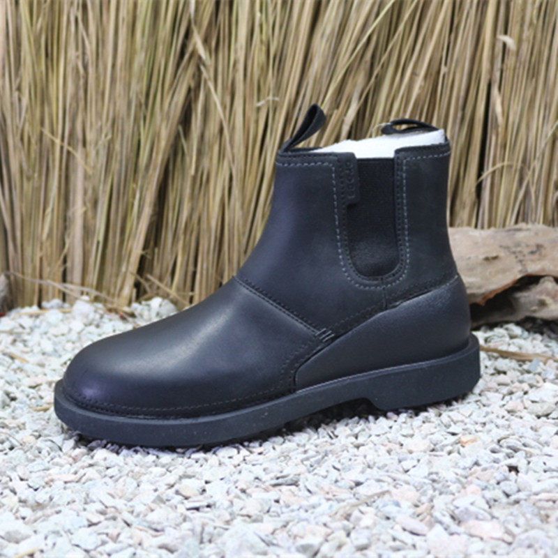 Top layer leather duck hunting men's sleeve single shoes high tube leather travel boots outdoor shoes light non-slip shock absorption hiking shoes