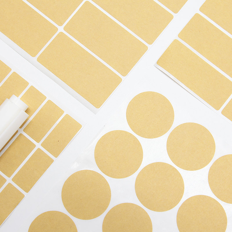 Kraft Paper Handwriting Label Sticker adhesive Hand ledger Archives Box Essential Oils Split bottles Multi-meat File Remarks Retro