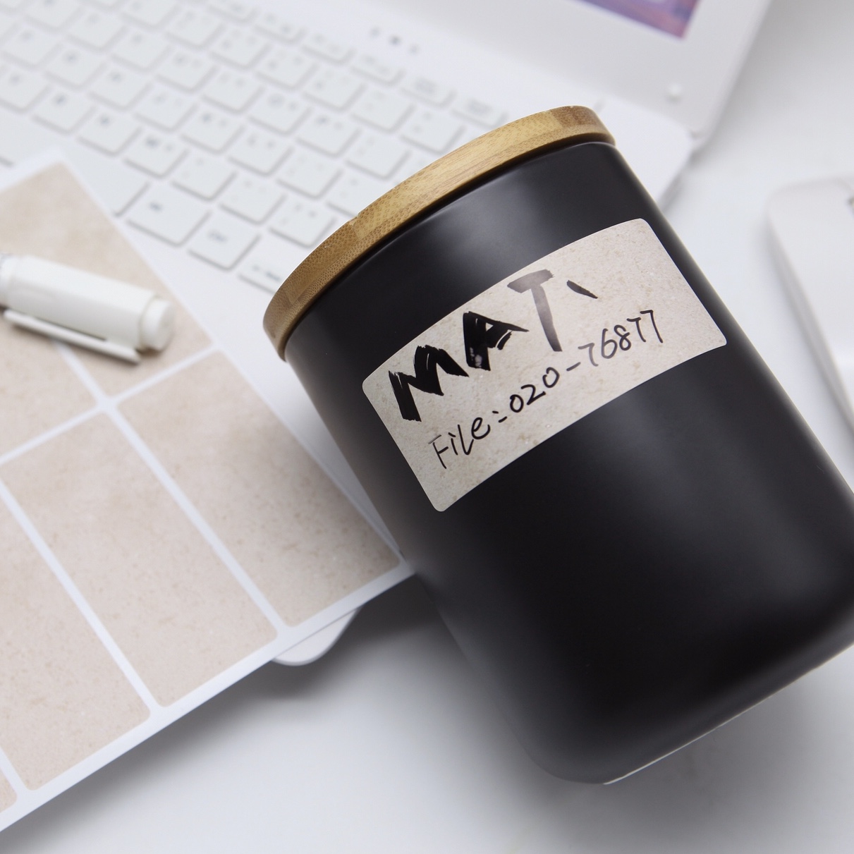 CEMENT BOARD LABEL STICKER WATERPROOF HANDWRITING ADHESIVE MARK SELF-ADHESIVE CUP TICK STICKER HOME CONTAINING KITCHEN CLASSIFICATION