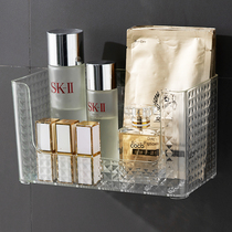 Wall-mounted mask storage box desktop transparent skin care products lipstick dressing box wall cosmetics shelf
