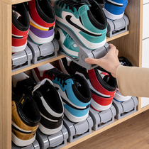 Shoe shelf storage rack artifact double-layer shoe bracket provincial space dormitory shoe cabinet finishing rack drag shoe rack storage rack