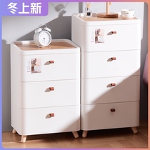 Bedroom bedside storage cabinet multi-layer drawer type living room cabinet plastic thickened bathroom locker