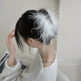 Заколка для волос, плюшевая большая заколка-крабик, акула, страус, яркий броский стиль, изысканный стиль