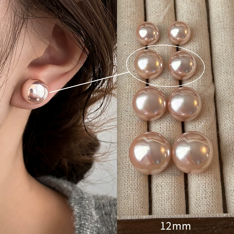 Earrings from pearl, ear clips, high-quality style, light luxury style