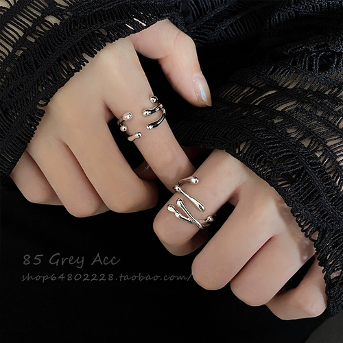 Геометричное брендовое регулируемое кольцо в стиле хип-хоп для влюбленных, на указательный палец, популярно в интернете