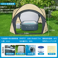 Палатка, квадратный надувной бассейн, 180×180×71см