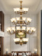 All-copper American chandelier living room lamp 2026 new retro mid-century style European style villa restaurant hall copper lamp