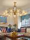 All-Copper American-Style Living Room Chandelier, Crystal Lamp, High-End and Elegant French Vintage Style, Mid-Century Villa Lobby Dining Room Copper Lamp